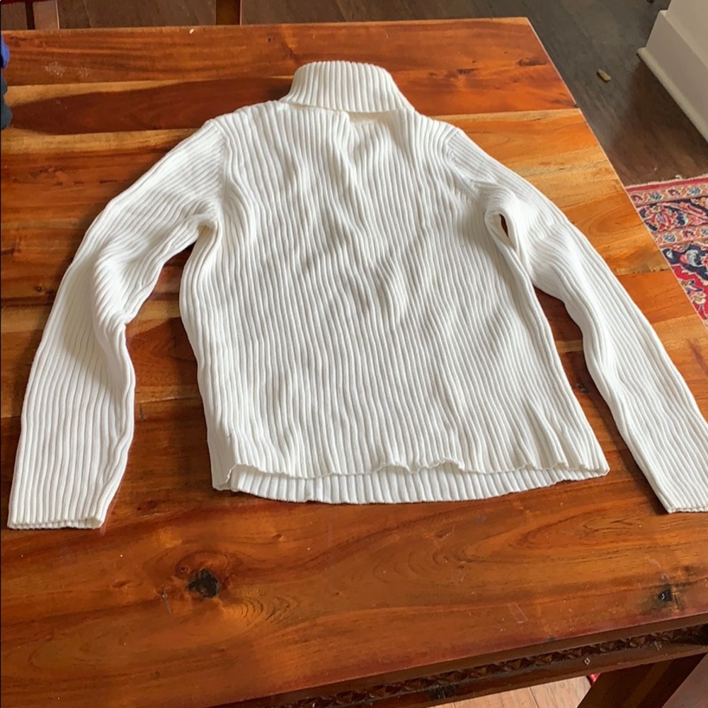 Off-white turtleneck sweater